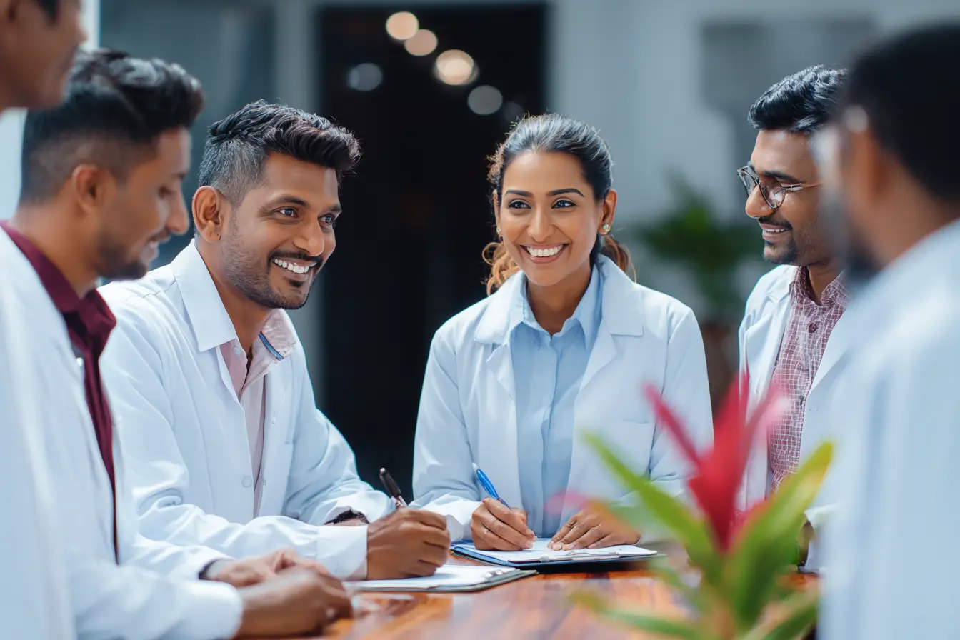 Lina employees participating in a workplace wellbeing program