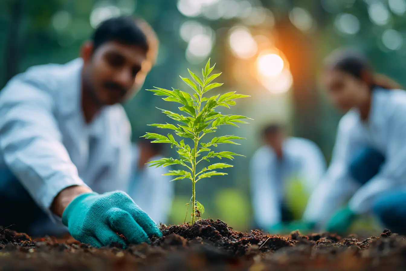 Lina employees supporting environmental sustainability