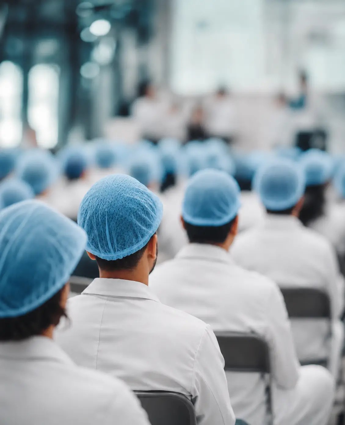Employees participating in workplace safety training